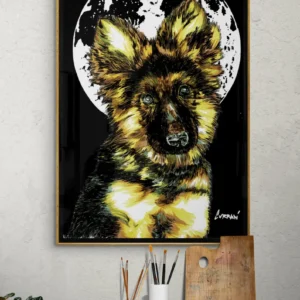 German Shepherd Puppy Art